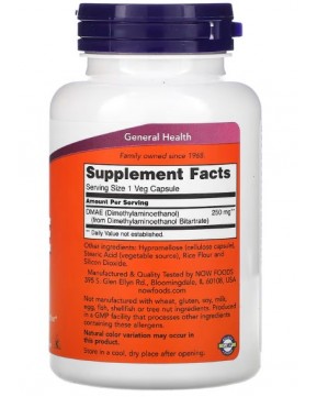 Now DMAE 250 mg  100 капсул